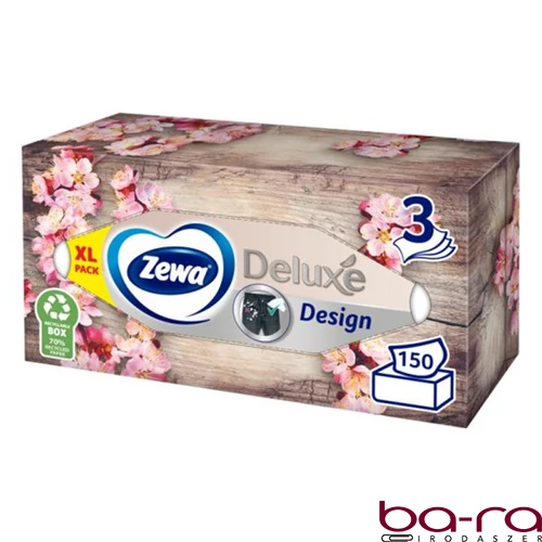 Papírzsebkendő ZEWA Deluxe 3 rétegű 150 darabos dobozos