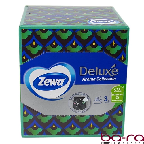 Papírzsebkendő ZEWA Deluxe 3 rétegű 60 darabos dobozos Aroma Collection