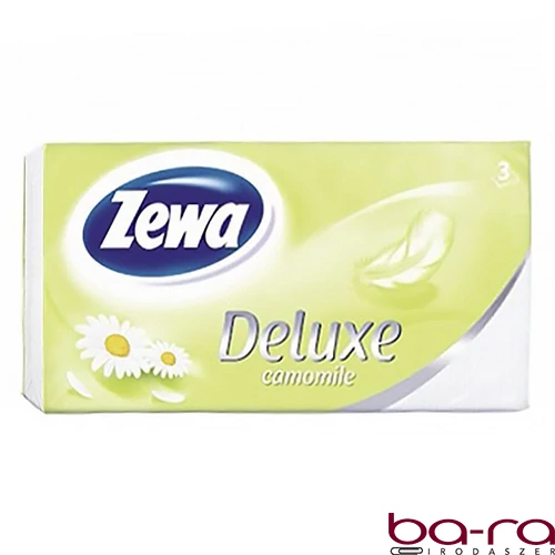 Papírzsebkendő ZEWA Deluxe 3 rétegű 90 darabos Camomile