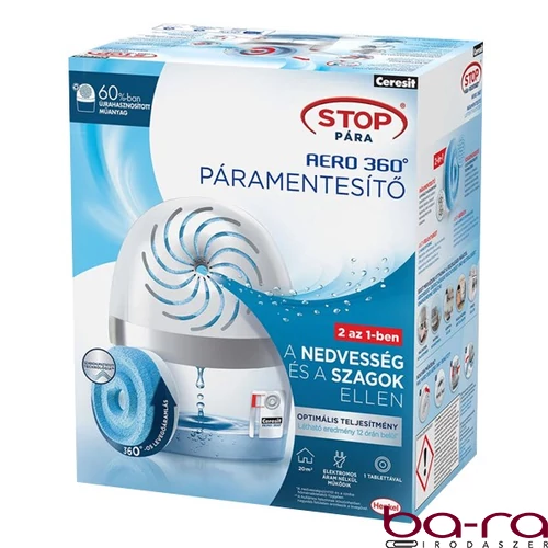 Páramentesítő készülék CERESIT STOP PÁRA Aero360 fehér + 1x450 g tabletta