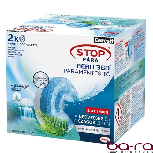 Páramentesítő tabletta CERESIT STOP PÁRA 2x450 g frissítő vízesés