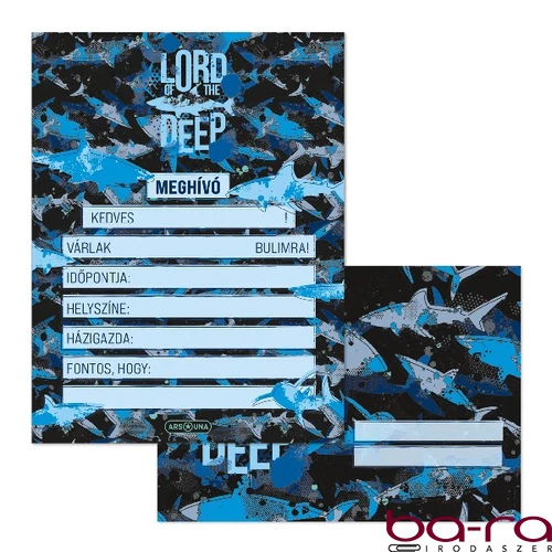 Partimeghívó ARS UNA 10 ív+10 db boríték Lord Of The Deep
