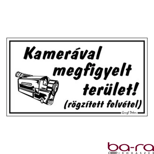 Piktogram Kamerával megfigyelt terület fehér