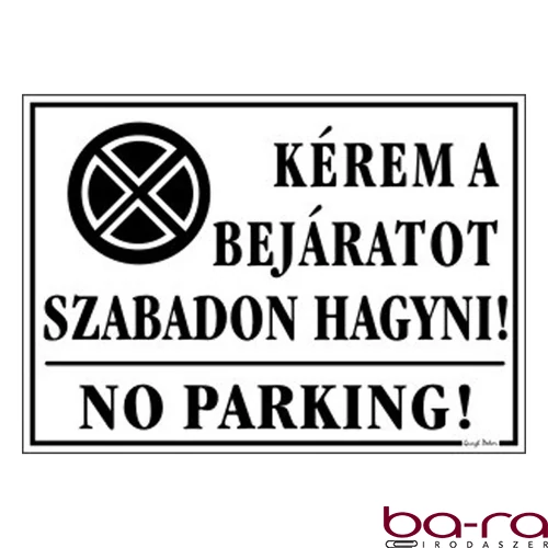 Piktogram Kérem a bejáratot szabadon hagyni fehér