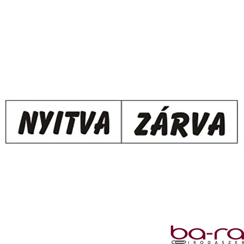 Piktogram Nyitva-zárva (kétold. tábla) fehér