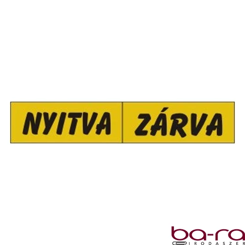 Piktogram Nyitva-zárva (kétold. tábla) sárga