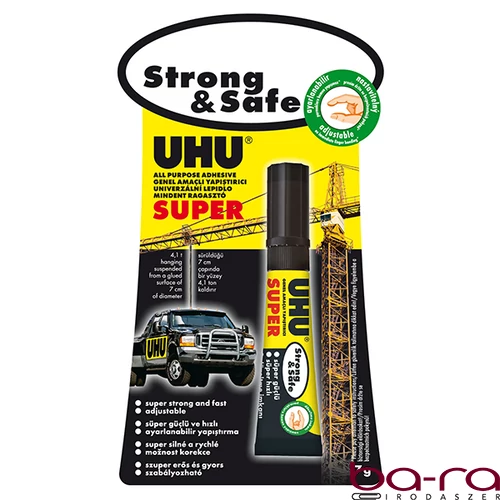 Pillanatragasztó UHU Super Strong&safe 7 g