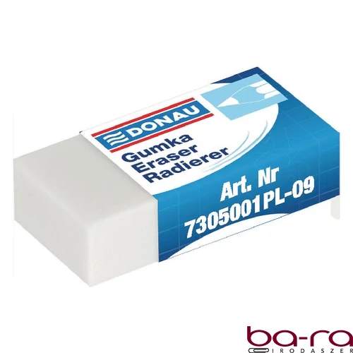 Radír DONAU 41x21x11 mm fehér