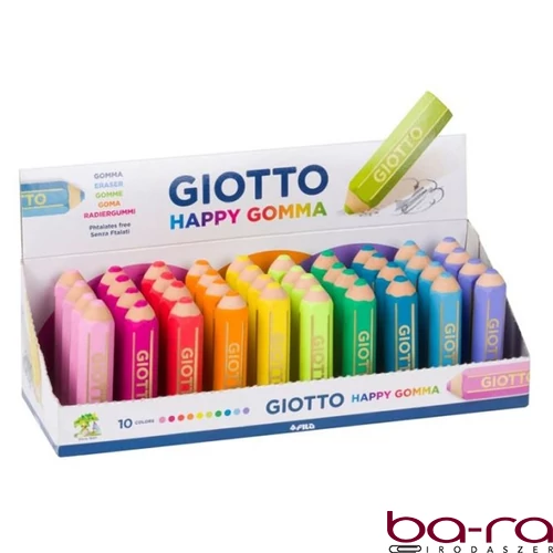 Radír GIOTTO Happy Gomma ceruza formájú élénk színek