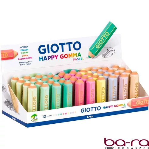 Radír GIOTTO Happy Gomma ceruza formájú pasztell színek