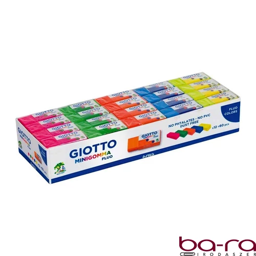 Radír GIOTTO mini gomma fluo színek