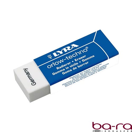 Radír LYRA 20 orlow-techno papírtokos 62x22x12 mm fehér