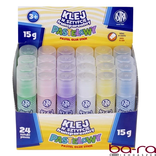 Ragasztóstift ASTRA átlátszó pasztell 15g
