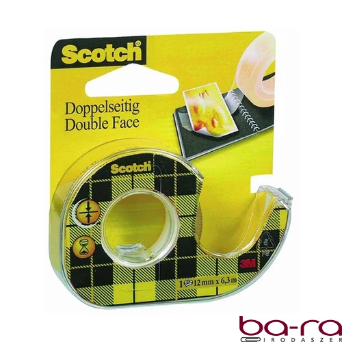 Ragasztószalag kétoldalas 3M Scotch 136D 12mmx6,3m átlátszó