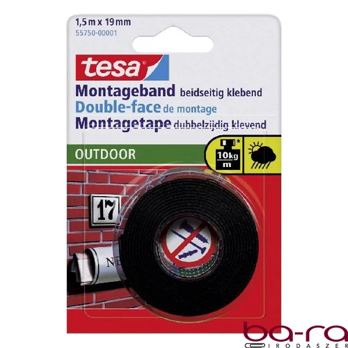 Ragasztószalag kétoldalas TESA 55750 19mmx1,5m kültéri