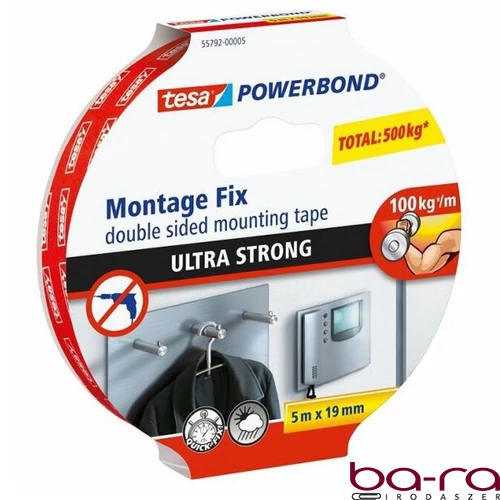 Ragasztószalag kétoldalas TESA 55792 powerbond 19mmx5m ultra erős