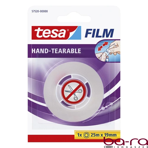 Ragasztószalag TESA 57520 19mmx25m kézzel téphető átlátszó