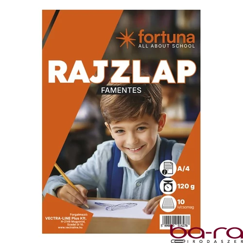 Rajzlap famentes FORTUNA A/4 120 g 10 lapos