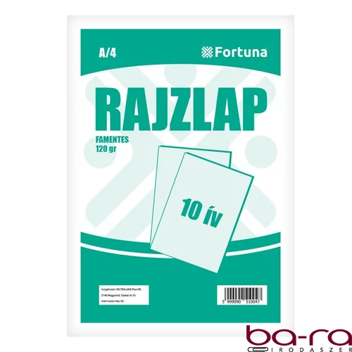 Rajzlap famentes FORTUNA A/4 120 g 10 íves
