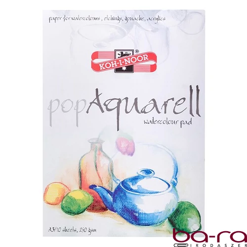Rajztömb KOH-I-NOOR Pop Aquarell A/3 speciális papírból 250 g 10 lapos