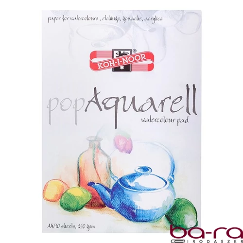 Rajztömb KOH-I-NOOR Pop Aquarell A/4 speciális papírból 250 g 10 lapos