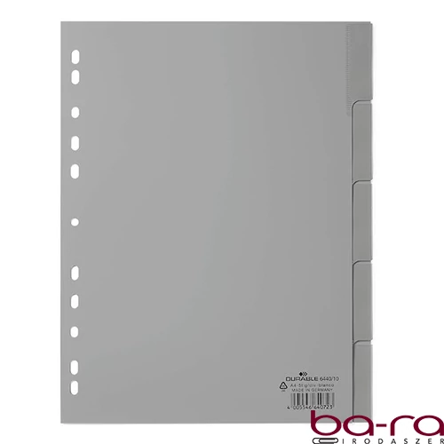 Regiszter DURABLE műanyag A/4 1-5 részes szürke