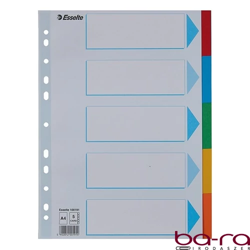 Regiszter ESSELTE Standard A/4 karton 5 részes