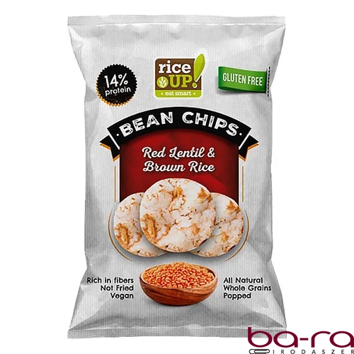 Rizschips RICE UP proteines vöröslencsével 60 g