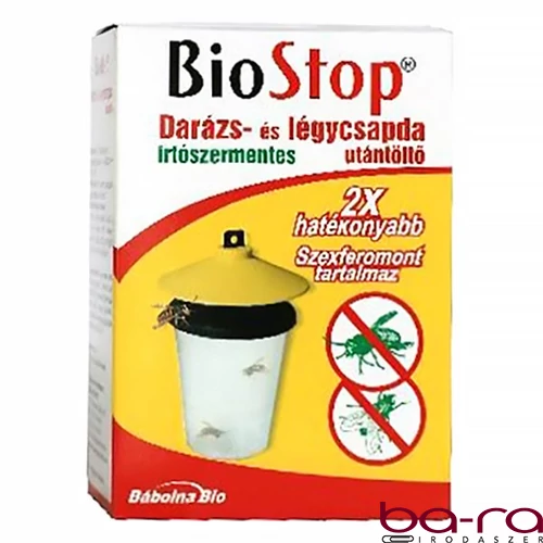 Rovarírtó darázs- és légycsapda BIOSTOP utántöltő 3 darabos irtószermentes