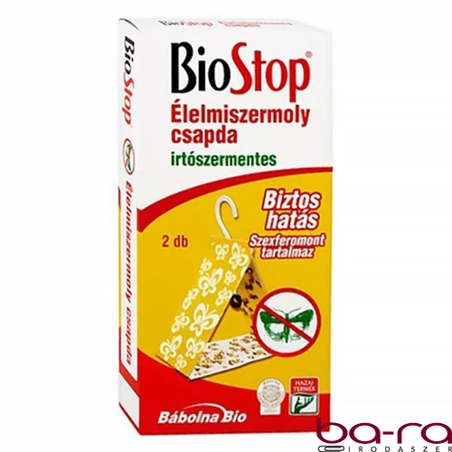 Rovarírtó élelmiszermoly csapda irtószermentes  BIOSTOP 2 darabos