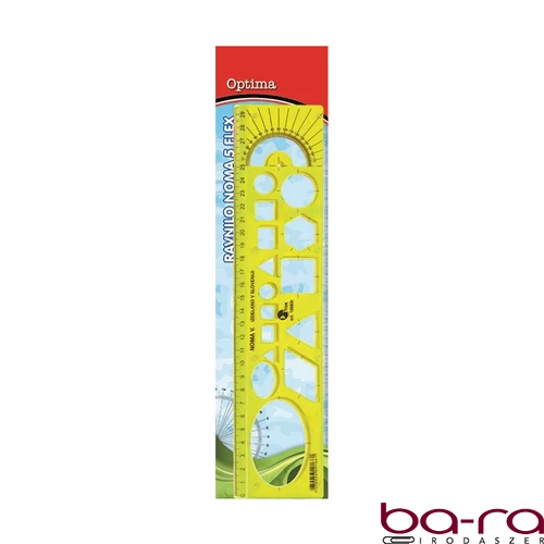 Sablon vonalzó OPTIMA hajlékony 30cm