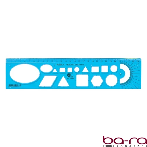Sablon vonalzó OPTIMA hajlékony kék 30cm