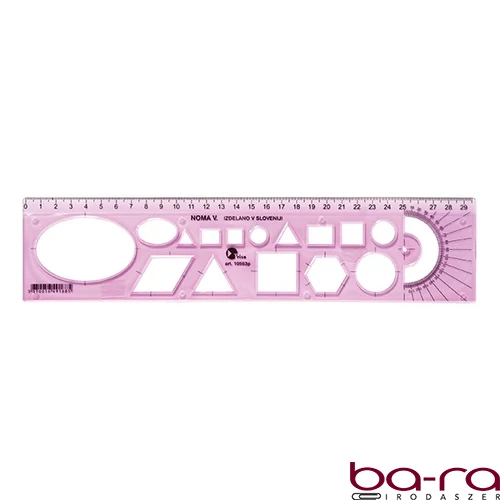 Sablon vonalzó OPTIMA pink 30cm
