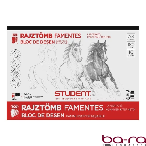 Skiccfüzet ICO Student A/3 10 lapos