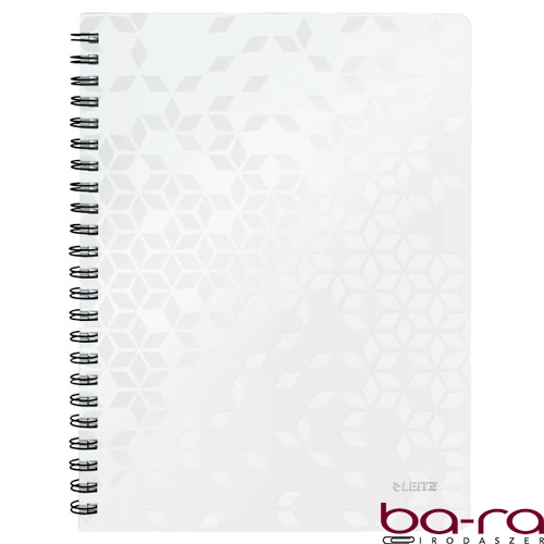 Spirálfüzet kockás LEITZ Wow A/4 80 lapos fehér