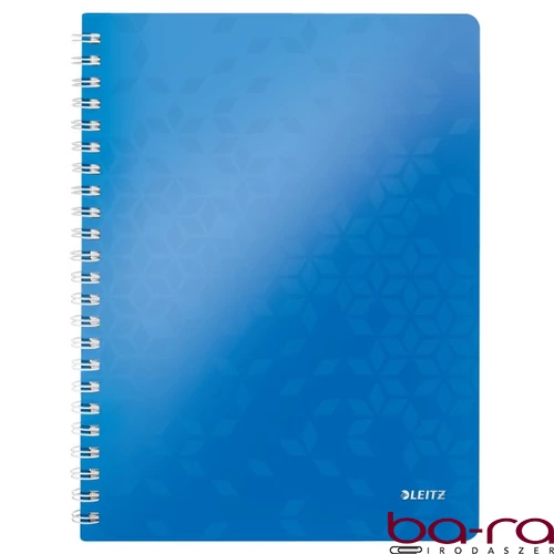 Spirálfüzet kockás LEITZ Wow A/4 80 lapos kék