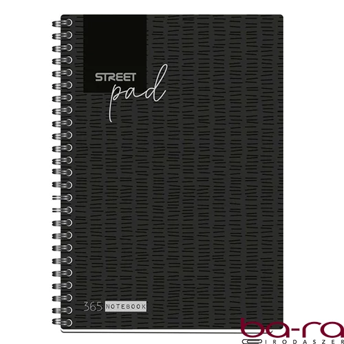 Spirálfüzet kockás STREET Pad A/5 100 lapos fekete