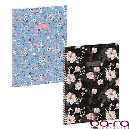 Spirálfüzet sima ARS UNA Flowery A/4 60 lapos
