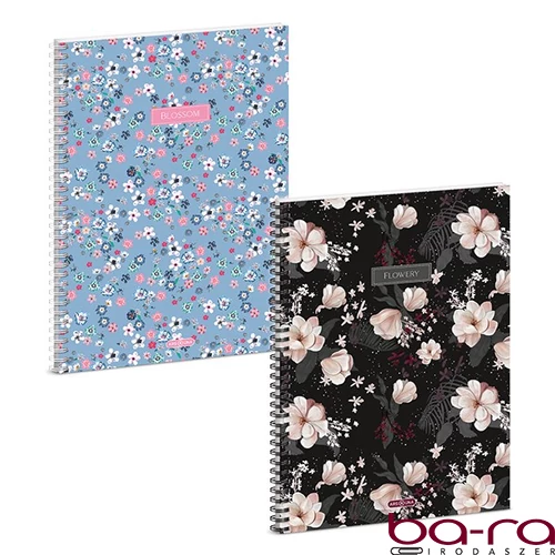 Spirálfüzet vonalas ARS UNA Flowery A/4 60 lapos