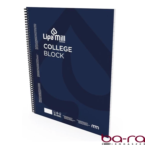 Spirálfüzet vonalas LIPAMILL A/4 70 lapos College block