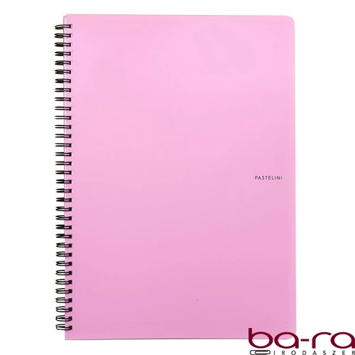 Spirálfüzet vonalas PASTELINI A/4 60 lapos pink