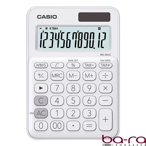 Számológép asztali CASIO MS 20 UC 12 digit fehér