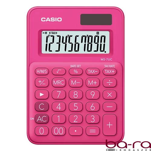 Számológép asztali CASIO MS 7 UC 10 digit piros