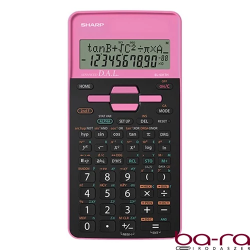 Számológép tudományos SHARP EL-531THBPK 272 funkciós 2 soros 12 digit rózsaszín