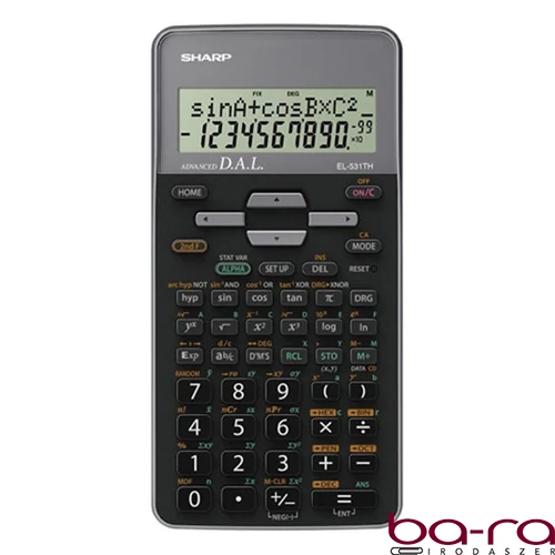 Számológép tudományos SHARP EL-531THGY 272 funkciós 2 soros 12 digit szürke