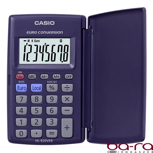 Számológép zseb CASIO HL 820 VER 8 digit lila