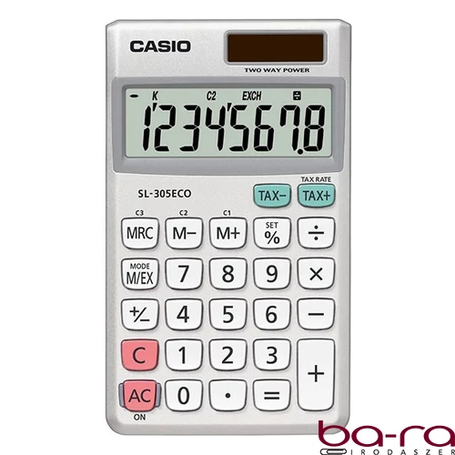 Számológép zseb CASIO SL 305 ECO 8 digit ezüst