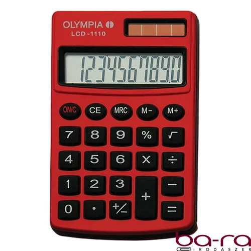 Számológép zseb OLYMPIA LCD-1110 10 digit piros