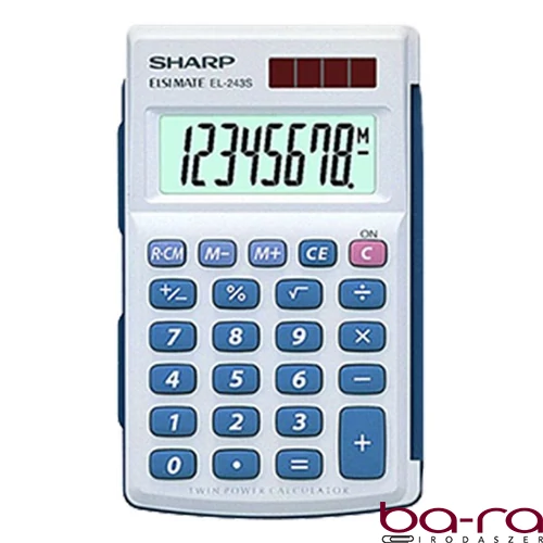 Számológép zseb SHARP EL-243S 8 digit