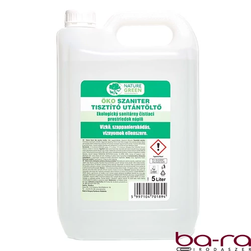 Szaniter tisztító utántöltő DYMOL Nature Green Öko 5L